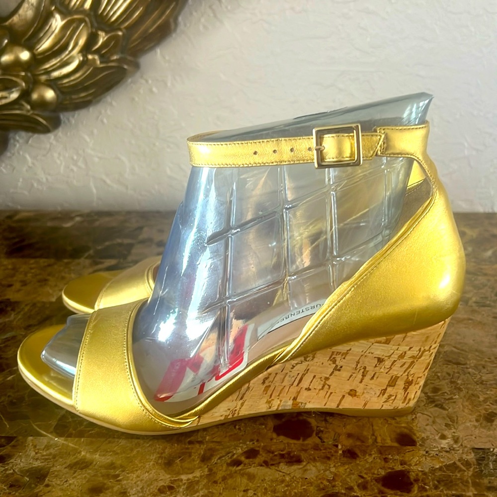 New bright gold sandals